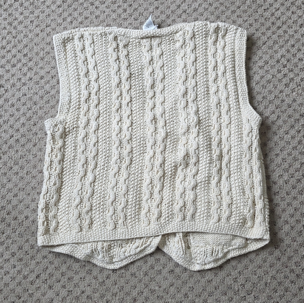 Vintage talbots hand knit silk blend vest - Picture 6 of 9